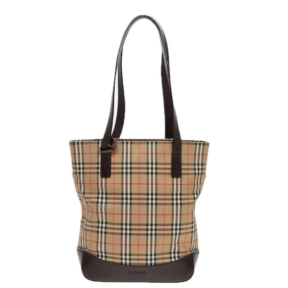 Burberry Nova Check Tote Canvas and Leather